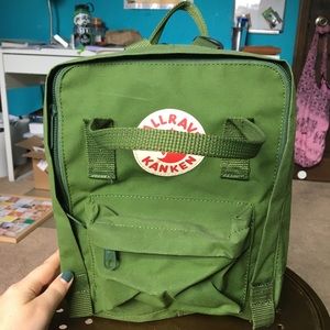 Army Green Fjallraven Kanken Mini Backpack
